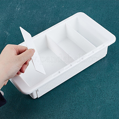 3Pcs 4 Grids Plastic Drawer Storage Box&nbsp;AJEW-WA0004-80