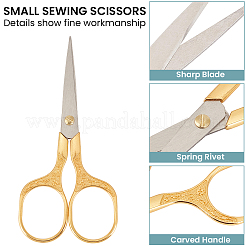 6Pcs 6 Colors Stainless Steel Embroidery Scissors&nbsp;AJEW-CY0003-16