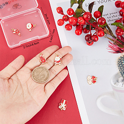 6Pcs 6 Style Real 18K Gold Plated Brass Enamel Pendants&nbsp;KK-BBC0005-28