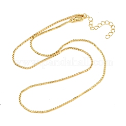 1.5MM Brass Box Chain Necklaces for Women&nbsp;NJEW-A062-01G