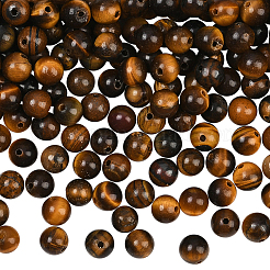 200Pcs Round Natural Tiger Eye Beads&nbsp;G-SP0001-21A