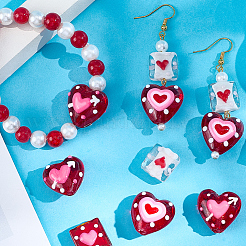 16Pcs 4 Styles Handmade Lampwork Enamel  Beads&nbsp;LAMP-PA0001-06