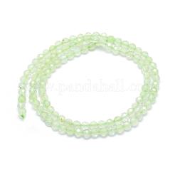 Natural Prehnite Beads Strands&nbsp;G-E411-25-4mm
