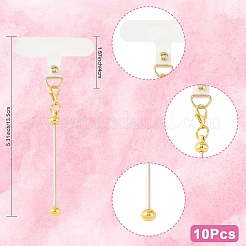 10Pcs Iron Bar Beadable Pendant Mobile Straps&nbsp;HJEW-YW00473