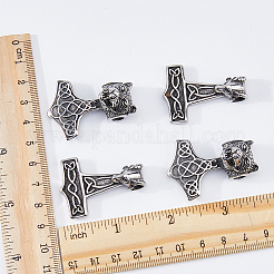 4Pcs 2 Styles 304 Stainless Steel Pendants&nbsp;STAS-DC0013-77