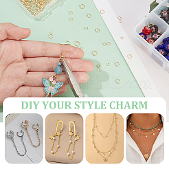450Pcs 4 Styles Brass Open Jump Rings&nbsp;KK-UN0002-76