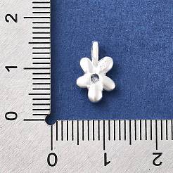 925 Sterling Silver Pave Clear Cubic Zirconia Flower Charms&nbsp;STER-A048-14S