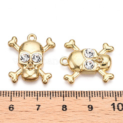 Rack Plating Alloy Rhinestone Pendants&nbsp;PALLOY-N176-108A-G