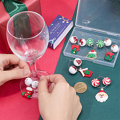 6Pcs Wood Wine Glass Charms&nbsp;AJEW-SC00009
