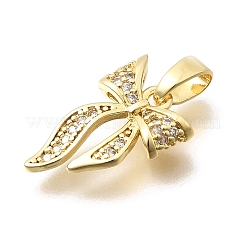 Brass Clear Cubic Zirconia Pendants&nbsp;KK-B187-05G