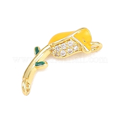 Brass Micro Pave Cubic Zirconia Pendants&nbsp;KK-H273-35G-02