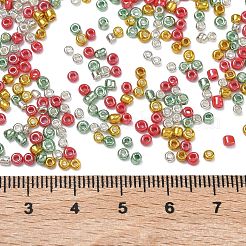 4 Colors Christmas 12/0 Glass Round Seed Beads&nbsp;SEED-X0058-04