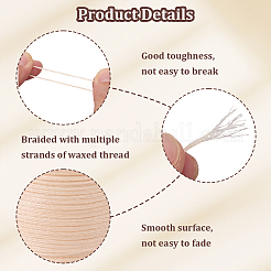 3 Rolls Flat Waxed Polyester Thread String&nbsp;YC-CL0001-02A