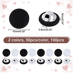 100Pcs 2 Colors 1-Hole Aluminum Buttons&nbsp;DIY-NB0010-26