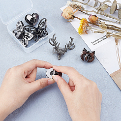 6 Sets 6 Styles Zinc Alloy Bag Twist Lock Accessories&nbsp;FIND-PH0002-24B