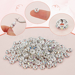 200Pcs Brass Rhinestone Spacer Beads&nbsp;RB-SP0001-01B