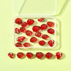 25Pcs 6 Styles Handmade Lampwork 3D Strawberry Beads&nbsp;LAMP-FS0001-19