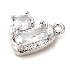 Brass Micro Pave Cubic Zirconia Pendants&nbsp;ZIRC-P113-05P