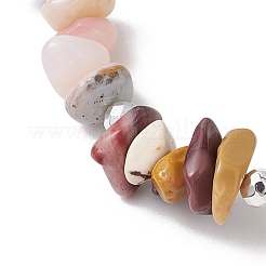 Natural & Synthetic Mixed Gemstone Chips Stretch Bracelets&nbsp;BJEW-JB11068