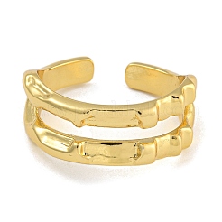 Brass Open Cuff Rings&nbsp;RJEW-P127-04G