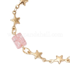 6Pcs 6 Colors 304 Stainless Steel Star Link Bracelets for Women&nbsp;BJEW-JB12385