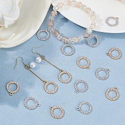60Pcs 2 Colors Alloy with Rhinestone Pendants&nbsp;FIND-HS0002-62A