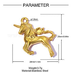 304 Stainless Steel Pendants&nbsp;STAS-OY015-41G