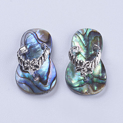 Abalone Shell/Paua Shell Pendants&nbsp;SSHEL-L008-02P