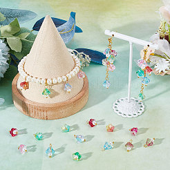 120Pcs 6 Colors Electroplate Glass Charms&nbsp;GLAA-SC0001-70