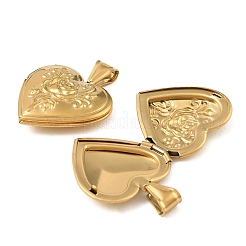 316 Stainless Steel Locket Pendants&nbsp;STAS-K321-13G