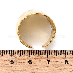 304 Stainless Steel Open Cuff Rings for Women&nbsp;RJEW-K313-17G