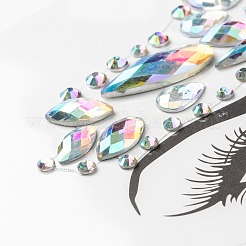 Acrylic Face Gems Stickers&nbsp;LS-MRMJ-F014-04
