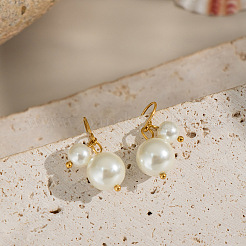 304 Stainless Steel Round Dangle Earrings&nbsp;WJ2231
