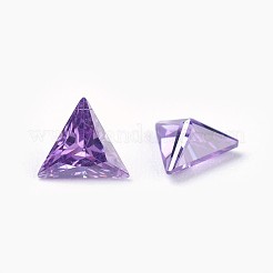 Cubic Zirconia Pointed Back Cabochons&nbsp;ZIRC-WH0001-A10