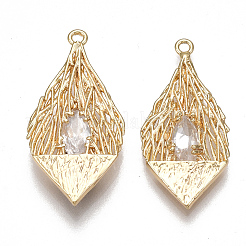 Brass Filigree Pendants&nbsp;KK-T038-436G