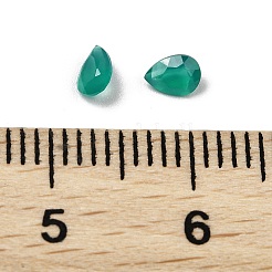 Faceted Natural Green Onyx Agate(Dyed & Heated) Cabochons&nbsp;G-I295-05C-15A-08