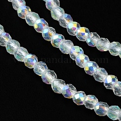 Electroplated Glass Beads Strands&nbsp;LS-EGLA-P055-01A-AB01