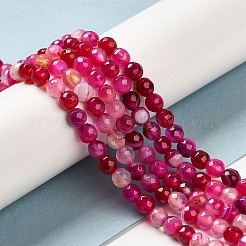 Natural Striped Agate/Banded Agate Beads Strands&nbsp;G-A246-8mm-13