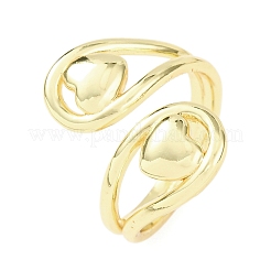 Brass Cuff Open Rings&nbsp;RJEW-D342-01G