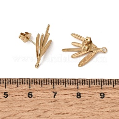 304 Stainless Steel Stud Earring Findings&nbsp;SA-CBAA9A2-02G-04