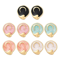 304 Stainless Steel Enamel Stud Earrings&nbsp;STAS-D368-05G