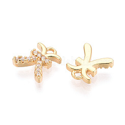 Brass Micro Pave Cubic Zirconia Charms&nbsp;KK-N263-148I-G