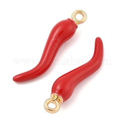 Rack Plating Alloy Enamel Pendants&nbsp;PALLOY-R451-07G-01