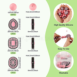 56Pcs 4 Styles Silicone Beads&nbsp;FIND-TA0010-75B