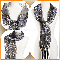Peacock Detachable Polyester Sequin Shawl&nbsp;AJEW-WH20072-41B