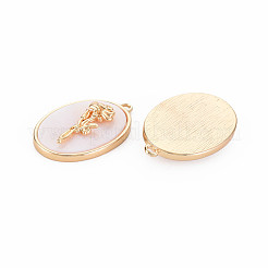 Brass Birth Floral Pendants&nbsp;X-KK-S364-288