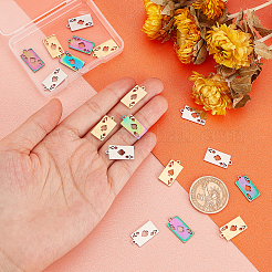 18Pcs 3 Color 201 Stainless Steel Pendants&nbsp;STAS-DC0005-49