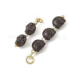 Halloween Handmade Porcelain & Electroplate Non-magnetic Synthetic Hematite Pendants&nbsp;PALLOY-JF06071