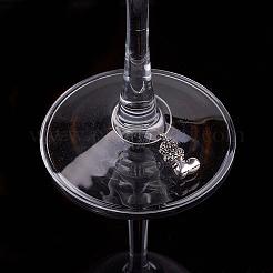 Wine Glass Charm for Christmas&nbsp;AJEW-JO00160