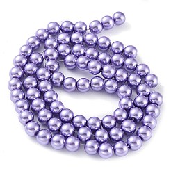 Baking Paint Pearlized Glass Pearl Round Bead Strands&nbsp;HY-Q330-8mm-27
